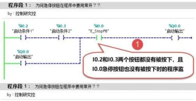 PLC编程必知：PLC程序中急停为什么要写成常开？