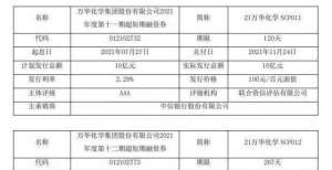 财看闪电｜万华化学完成发行两期超短期融资券 20亿元募集资金全额到账