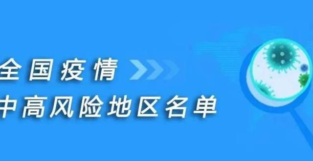 全国疫情中高风险地区名单