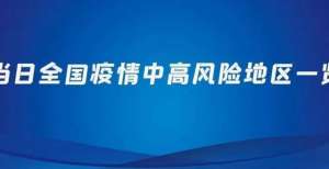 【关注】全国疫情中高风险地区一览（2021年10月10日）