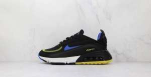 却挺显气质耐克Nike Air Max 2090黑蓝色Max2090气垫鞋国乒男