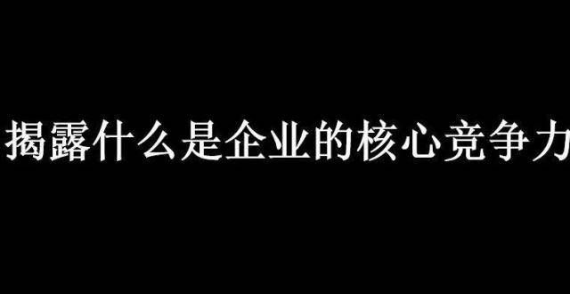 揭示什么是企业的核心竞争力