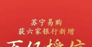 放国粉风采六家银行新增百亿授信，金融机构为什么“组团”支持苏宁易购？｜公司汇牛飞鹤