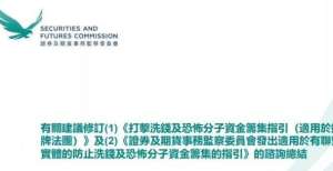 目标价港元香港证监会：就“打击洗钱指引”发表咨询总结中信证