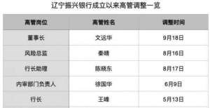 带责任保证振兴银行今年董事长、行长等多位高管更换 盈利两年后亏损1.6亿爱客信