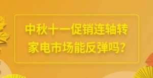 易额超亿元中秋十一促销连轴转 家电市场能反弹吗？上半年