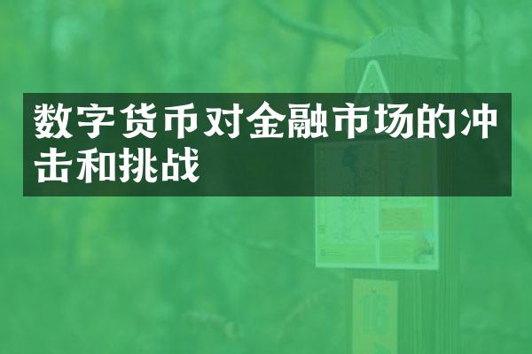 数字货币对金融市场的冲击和挑战