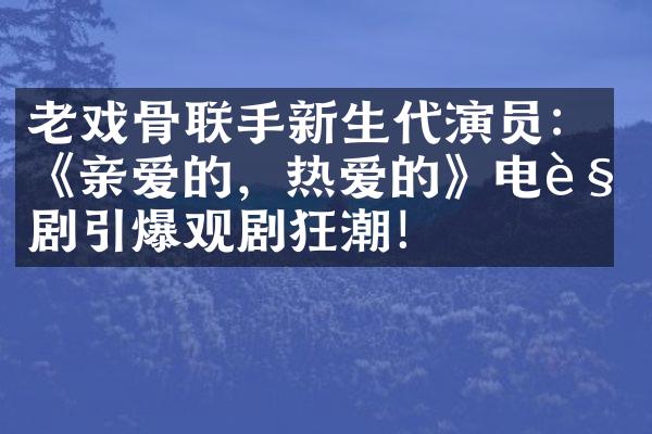 老戏骨联手新生代演员：《亲爱的，热爱的》电视剧观剧狂潮！