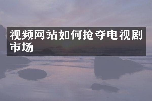 视频网站如何抢夺电视剧市场