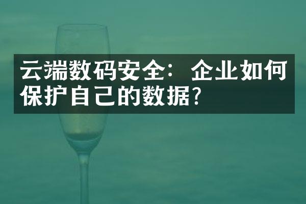 云端数码安全：企业如何保护自己的数据？