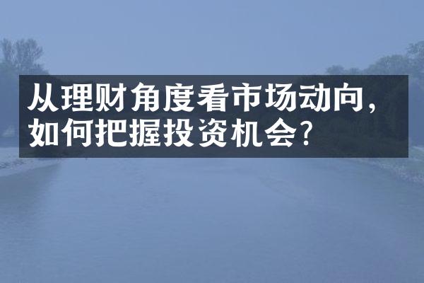 从理财角度看市场动向，如何把握投资机会？