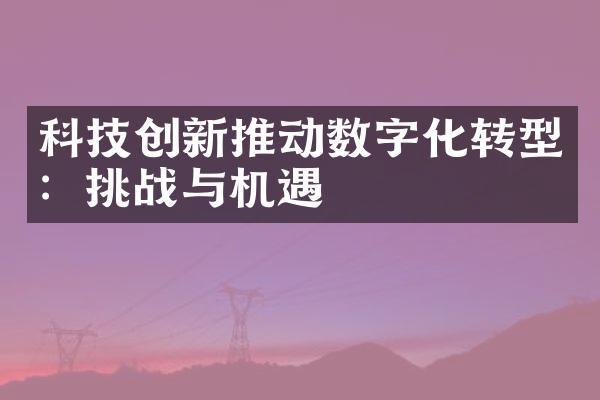 科技创新推动数字化转型：挑战与机遇