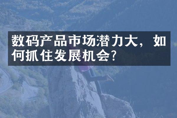 数码产品市场潜力大，如何抓住发展机会？