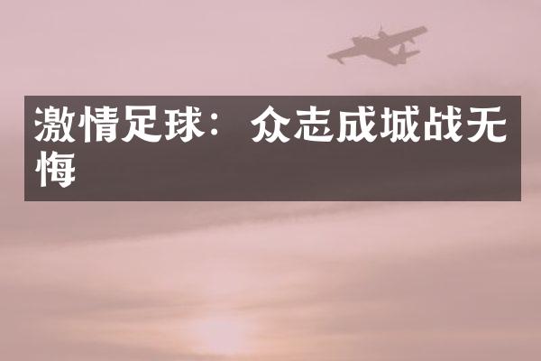 激情足球：众志成城战无悔