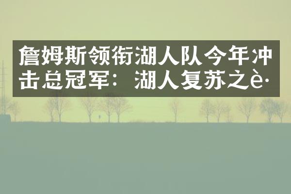 詹姆斯领衔湖人队今年冲击总冠军：湖人复苏之路