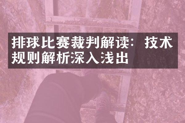 排球比赛裁判解读：技术规则解析深入浅出