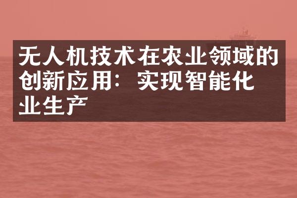 无人机技术在农业领域的创新应用：实现智能化农业生产