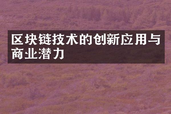 区块链技术的创新应用与商业潜力