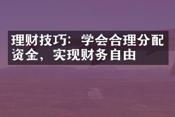 理财技巧：学会合理分配资金，实现财务自由