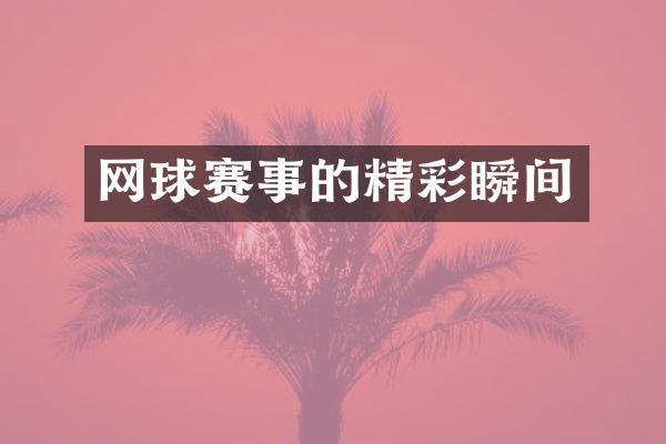 网球赛事的精彩瞬间