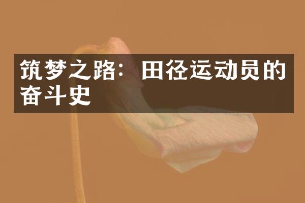 筑梦之路：田径运动员的奋斗史