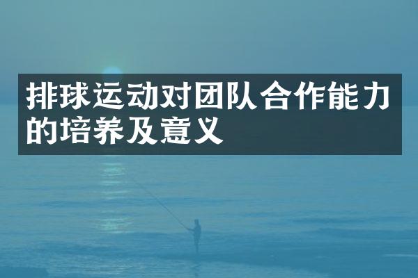 排球运动对团队合作能力的培养及意义