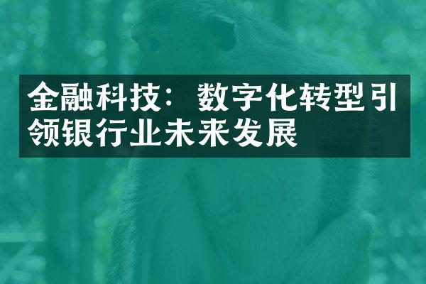 金融科技：数字化转型引领银行业未来发展