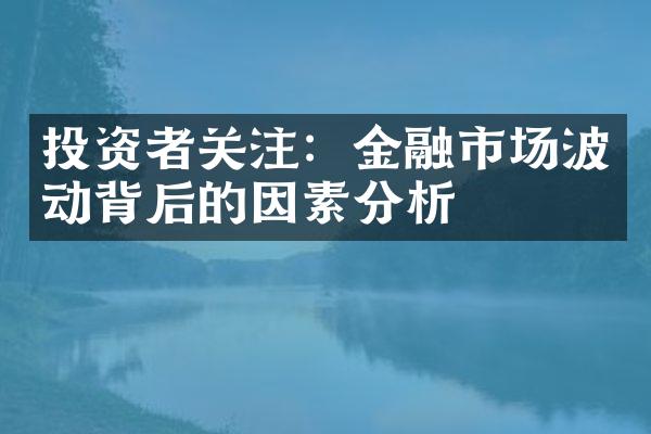 投资者关注：金融市场波动背后的因素分析