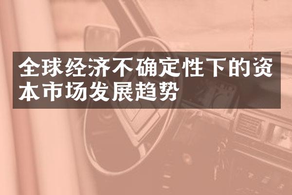 全球经济不确定性下的资本市场发展趋势