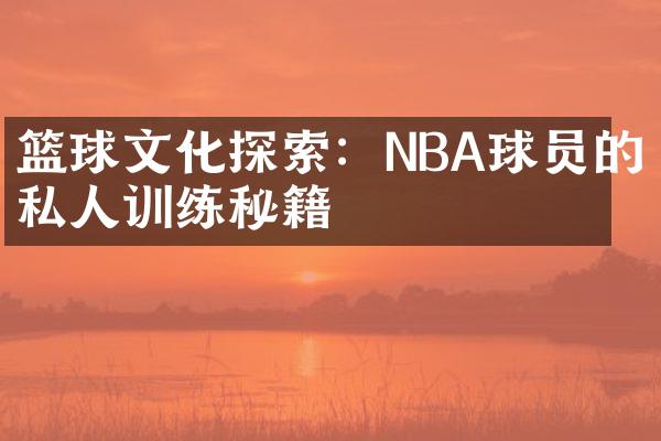 篮球文化探索：NBA球员的私人训练秘籍