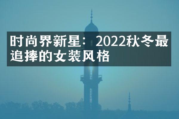 时尚界新星：2022秋冬最受追捧的女装风格