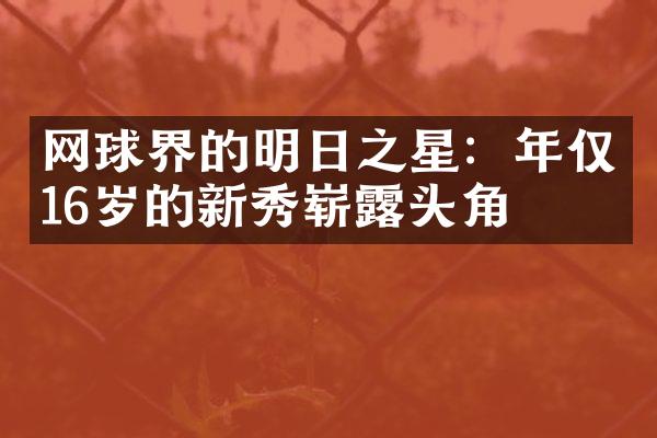 网球界的明日之星：年仅16岁的新秀崭露头角