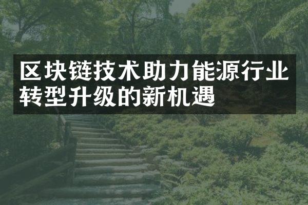 区块链技术助力能源行业转型升级的新机遇