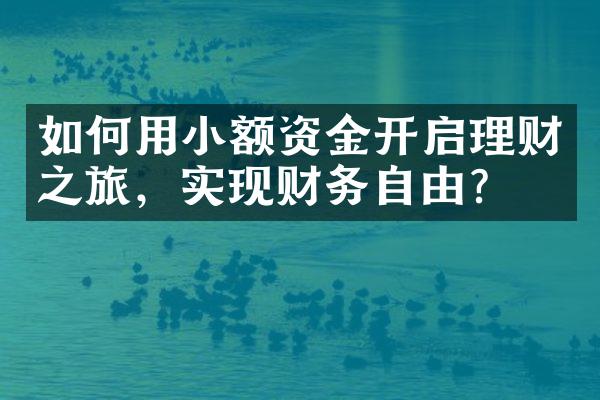 如何用小额资金开启理财之旅，实现财务自由？