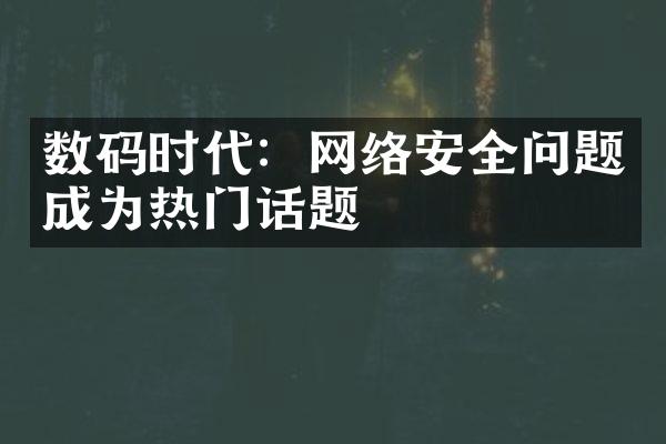 数码时代：网络安全问题成为热门话题