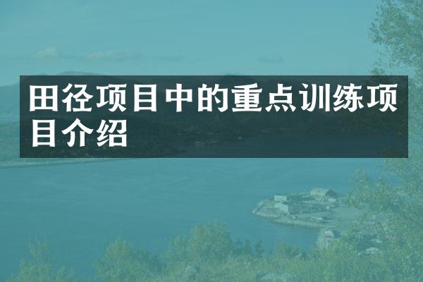 田径项目中的重点训练项目介绍