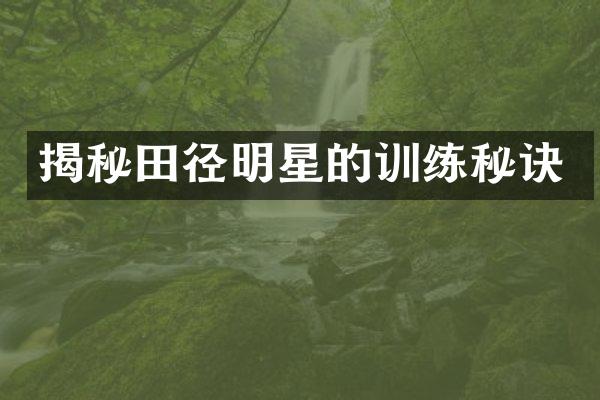 揭秘田径明星的训练秘诀