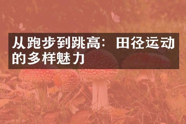 从跑步到跳高：田径运动的多样魅力