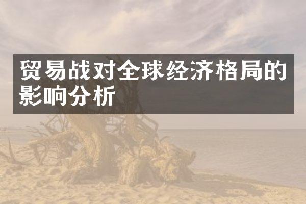 贸易战对全球经济格局的影响分析