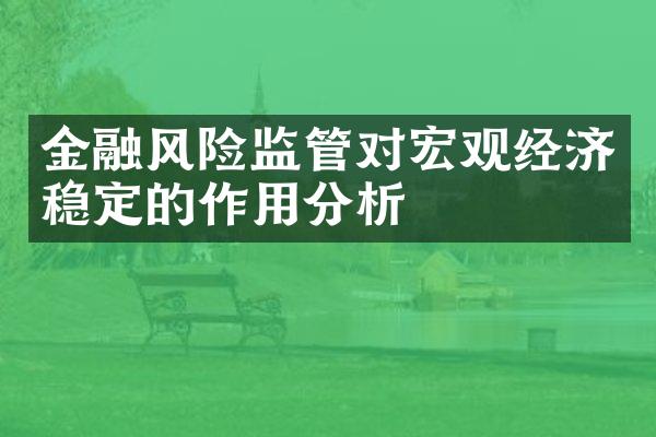 金融风险监管对宏观经济稳定的作用分析