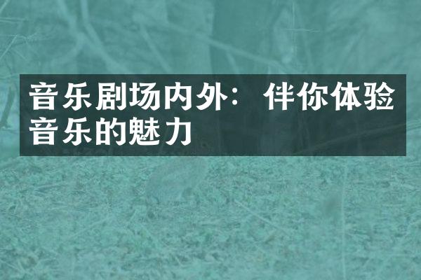 音乐剧场内外：伴你体验音乐的魅力