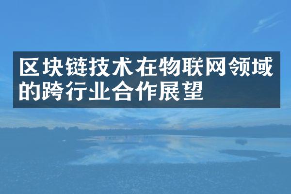 区块链技术在物联网领域的跨行业合作展望