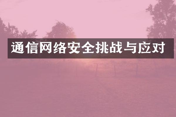 通信网络安全挑战与应对