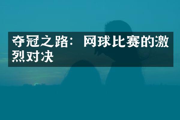 夺冠之路：网球比赛的激烈对决