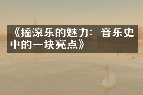 《摇滚乐的魅力：音乐史中的一块亮点》