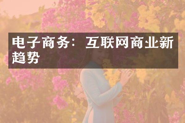 电子商务：互联网商业新趋势