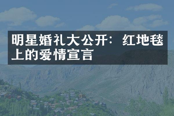 明星婚礼公开：红地毯上的爱情宣言