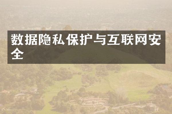 数据隐私保护与互联网安全