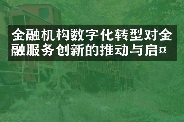 金融机构数字化转型对金融服务创新的推动与启示