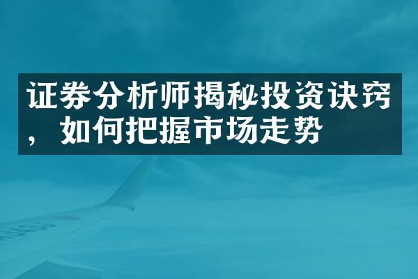 证券分析师揭秘投资诀窍，如何把握市场走势